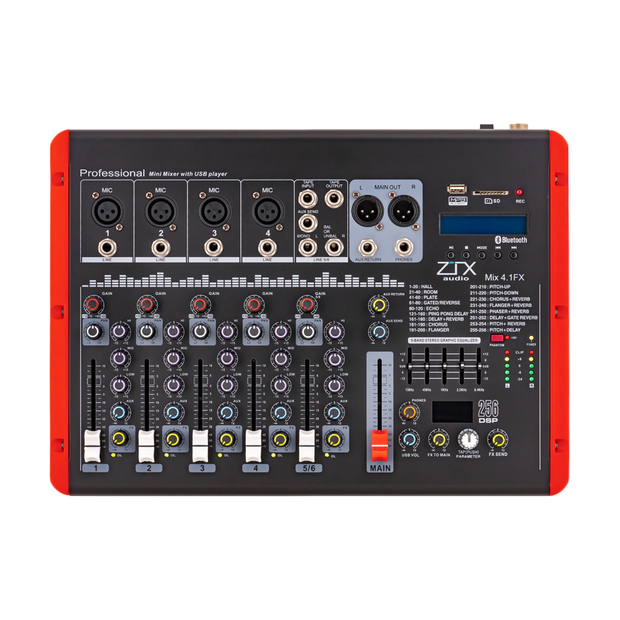 Микшерный пульт ZTX audio Mix 4.1.Fx